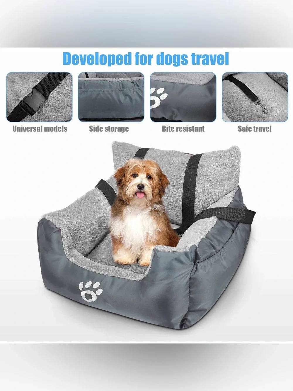 COMFY DOG CAT BED/CAR SEAT TRAVEL SEAT FOR DOG! APPROXIMATELY 24“ X 22“ NWT